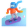 Teams Snowboarder-Emoji