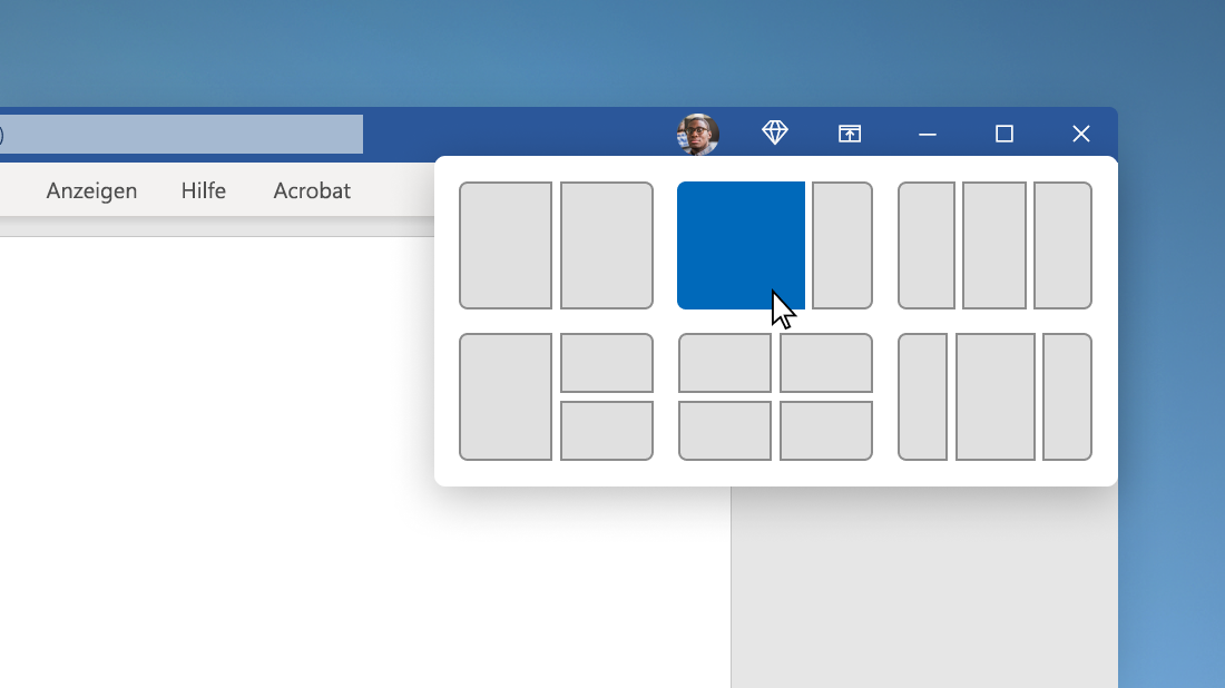Andocklayouts in Windows 11