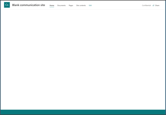 Abbildung einer leeren Kommunikationswebsite