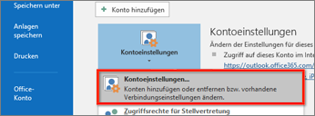 Windows-Kontoeinstellungen