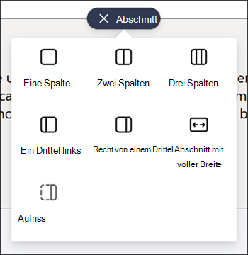 Liste der Abschnittstypen