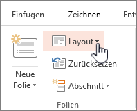 Schaltfläche "Layout"