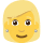 Frauen-Blond-Haar-Emoticon