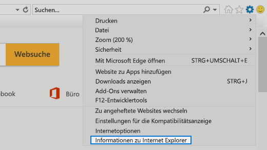 Informationen zu Internet Explorer