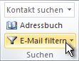 Befehl 'E-Mail filtern' im Menüband
