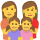 Familie Frau Mädchen Mädchen Emoticon