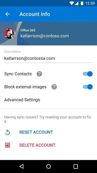 „Externe Bilder blockieren“ Einstellung in Outlook Mobile 