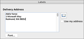 labels on word for mac