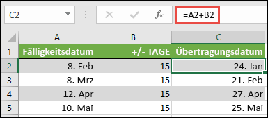 Unterschiede in Excel berechnen
