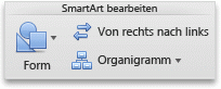 Registerkarte "SmartArt", Gruppe "SmartArt bearbeiten"