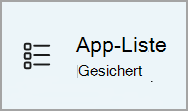 Die Bezeichnung, die Ihnen zeigt, dass Ihre Liste der installierten Apps gesichert ist.
