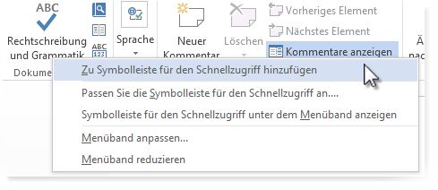 Die Symbolleiste Für Den Schnellzugriff Anpassen - Office-­Support