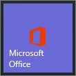 Screenshot der Microsoft Office-Kachel unter Windows 8.1 oder Windows 10