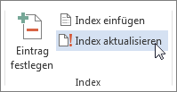 Index aktualisieren