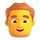 Teams-Mann rotes Haar-Emoji