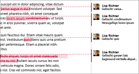 Nachverfolgen von Änderungen in Word - Word