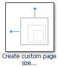 Κουμπί δημιουργίας προσαρμοσμένου μεγέθους σελίδας