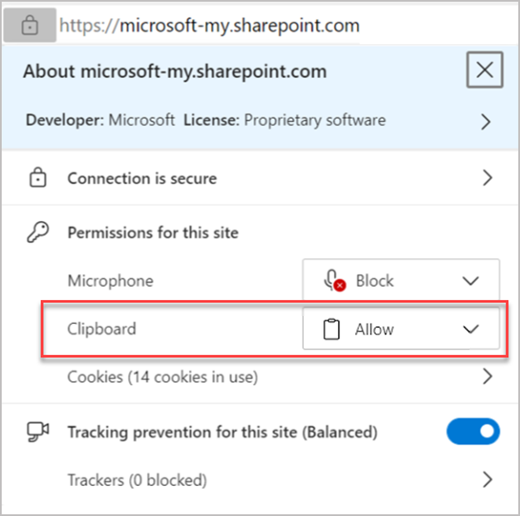 Πρόσβαση στο Πρόχειρο του Microsoft Edge Ρυθμίσεις