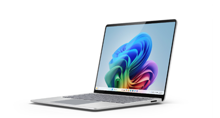 Surface Laptop ( 7η έκδοση), ένας υπολογιστής Copilot+ PC σε πλατινέ χρώμα.