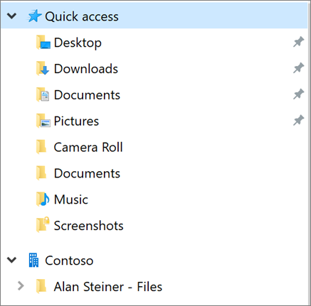 Το OneDrive άλλου χρήστη στο αριστερό τμήμα παραθύρου στην Εξερεύνηση αρχείων