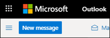 Αυτή είναι η εμφάνιση της κορδέλας στο Outlook στο web.