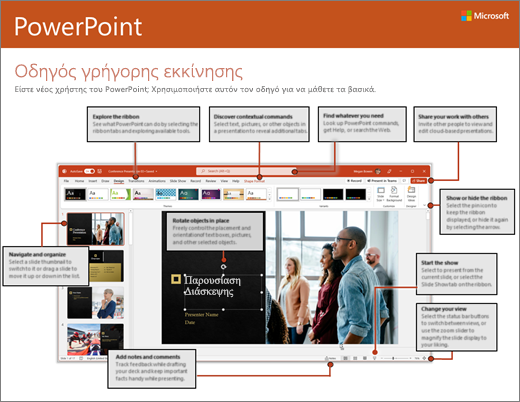Οδηγός γρήγορης εκκίνησης του PowerPoint 2016 (Windows)
