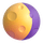 Emoji ομάδων που φθίνουν το gibbous φεγγάρι