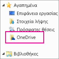 Ο φάκελος OneDrive στην Εξερεύνηση των Windows