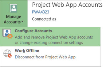 project web app accounts 