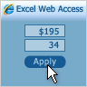 A conceptual image of entering data in Excel Services