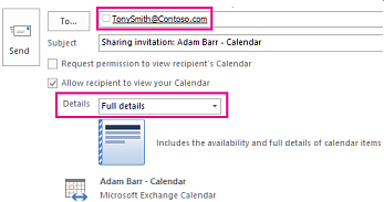 Invitation to share mailbox email externally - To box and Details setting
