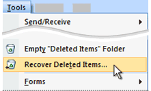 Recover items that you have previously deleted