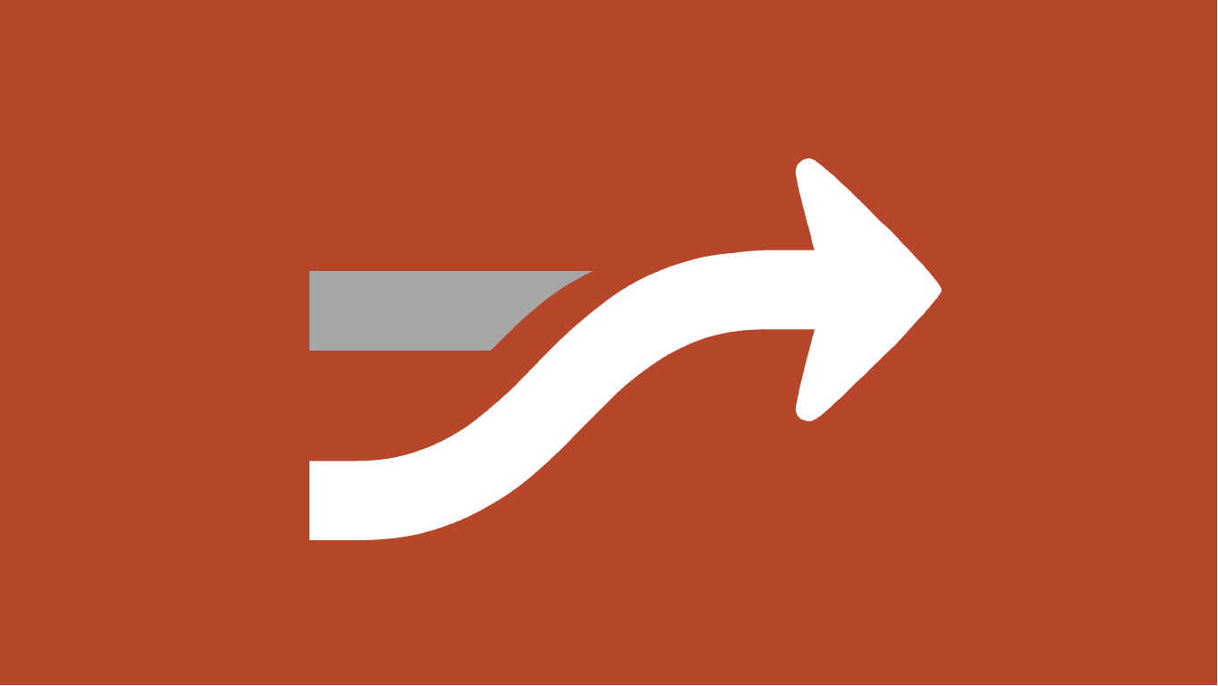 Illustration of a curved arrow pointing up and to the right
