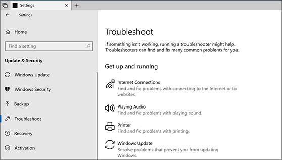 Run the Troubleshooter on Your Device