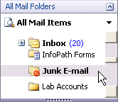 Junk E-mail folder