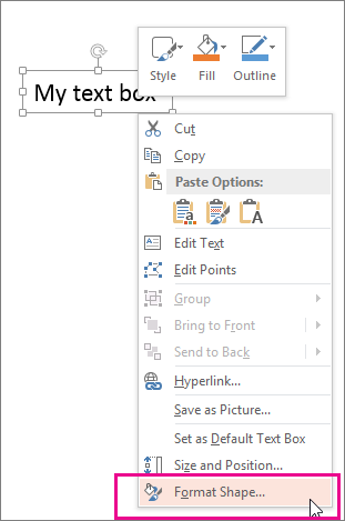 text formatting in word shapes