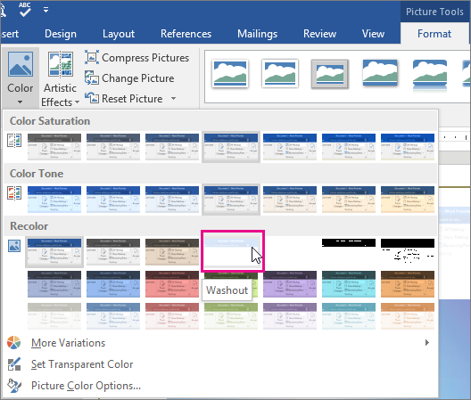 Add a picture as a background watermark in Word 2016 for Windows ...