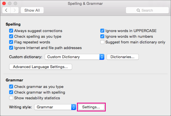 spell check not working in word for mac 2011