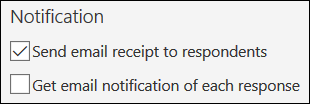 Option to send email notification to form respondents in Microsoft Forms