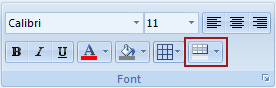 Alternate Fill/Back Color button in the Font group