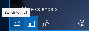 Switch between Mail and Calendar