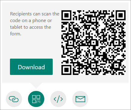 Send a QR code to your phone that recipients can scan on a phone or tablet