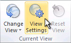 View Settings command on the ribbon
