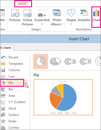 Add a pie chart - Office Support