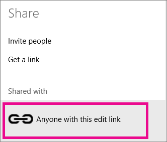 Select the edit link