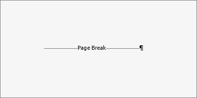 Shows an example of a page break.