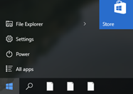 Windows taskbar with unassociated icons