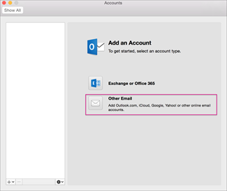 how to add email account in outlook 2016 in mac