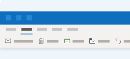 The ribbon in Outlook now has fewer buttons