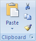 The Clipboard group on the Home tab